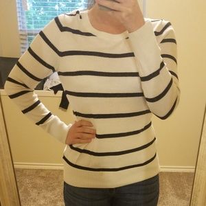 Merona Black and White Striped Sweater